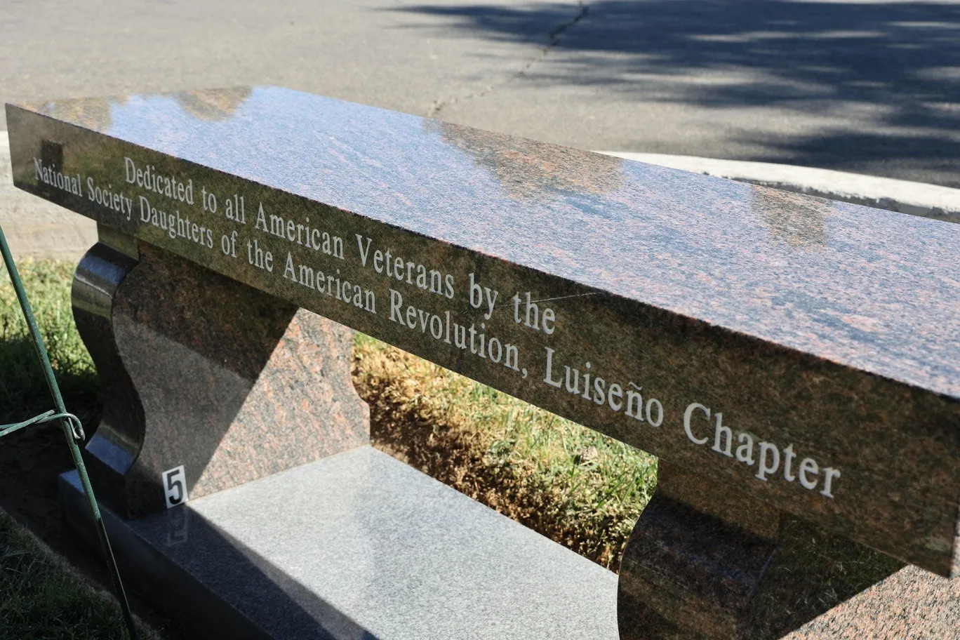DAR-bench Daughter of the American Revolution Memorial Day 2024 Bench